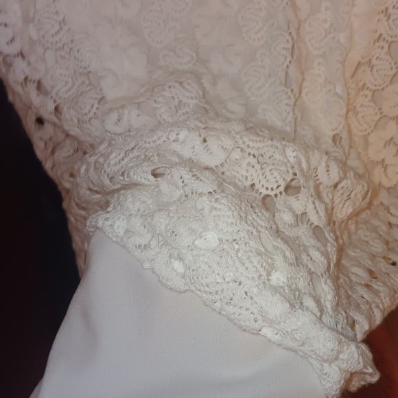 FOREVER 21 RETO STYLE CROCHETED MINI DRESS sz MED - Picture 6 of 11